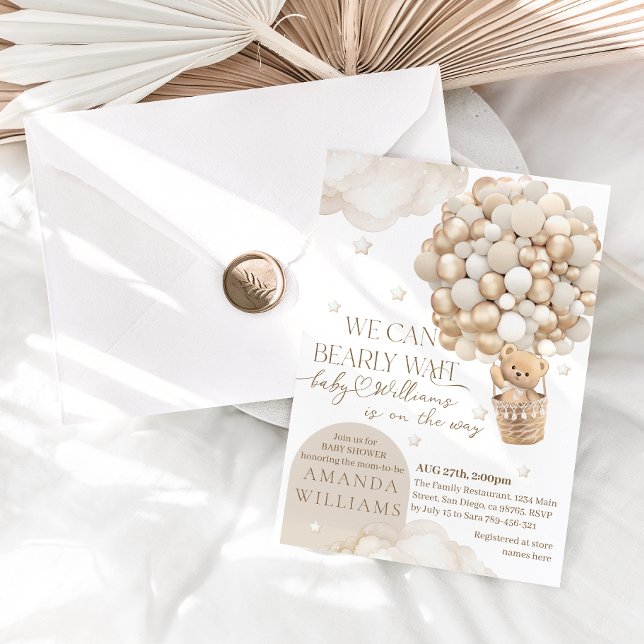 Invitación Podemos esperar temprano a Baby Shower neutral de  (Subido por el creador)