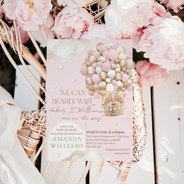 Invitación Podemos esperar temprano al Chica Baby Shower (Subido por el creador)