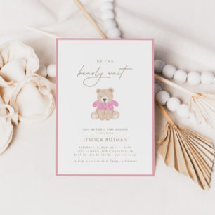Invitación Podemos esperar temprano - Baby Shower Chicas Flor