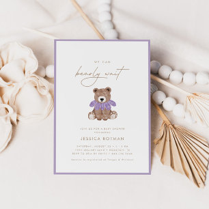 Invitación Podemos esperar temprano - Baby Shower Chicas mora