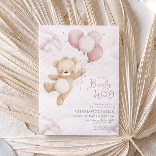 Invitación ¡Podemos esperar temprano! Baby Shower de globo ro