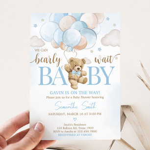 Invitación Podemos predecir Baby Shower de Bear Bear Bear
