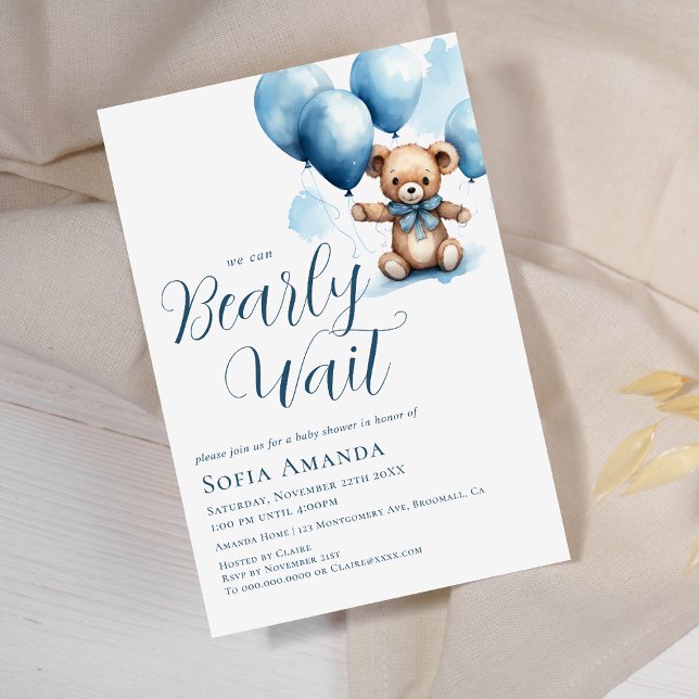 Invitación Podemos predecir Baby Shower de Bear Bear Bear (Subido por el creador)