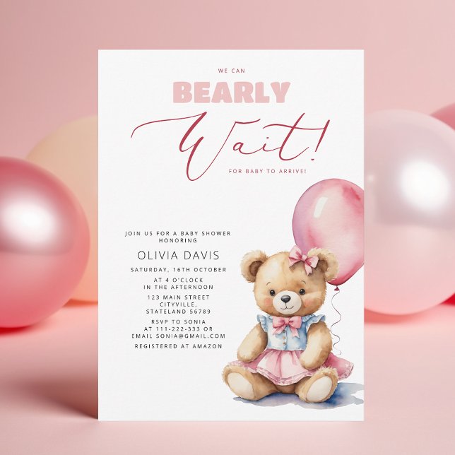 Invitación Podemos predecir el Chica de globo de oso de esper (Subido por el creador)
