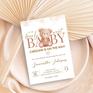 Invitación Podemos pretender esperar al oso Baby Shower