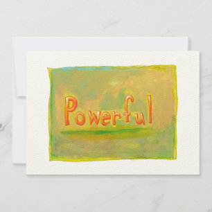 Invitación Poderoso arte de pintar palabras divertidas motiva