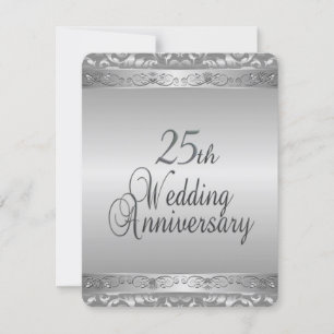 Invitación podría ser más pequeño Aniversario de Bodas de 25