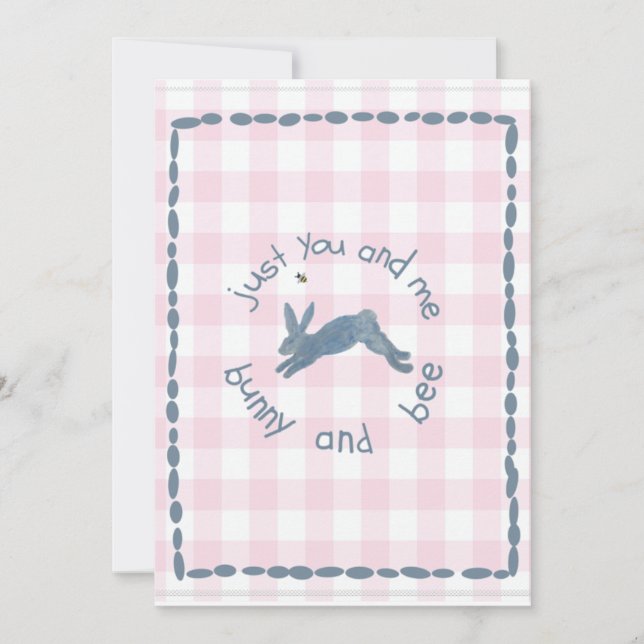 Invitación Poem Bunny Bee Bunnies Bees Baby (Anverso)