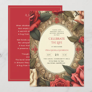 Invitación Poema conmemorativo de la vida de la vitalidad de