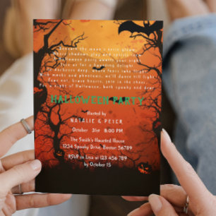 Invitación Poema de Halloween I Dark Forest