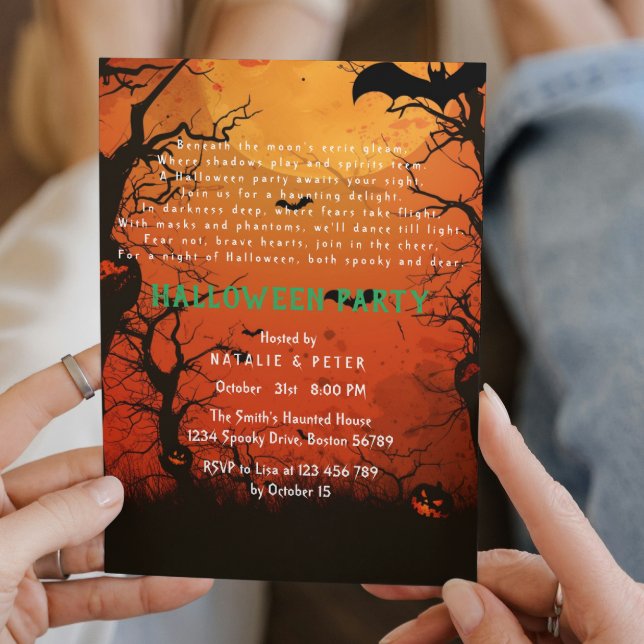Invitación Poema de Halloween I Dark Forest (Subido por el creador)