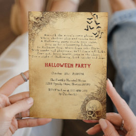 Invitación Poema de Halloween I Scary