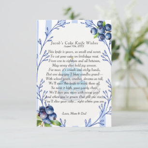 Invitación Poema de la Cuchilla de Pastel de Aceite
