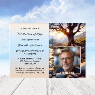Invitación Poema del río del árbol de la vida - Celebración d