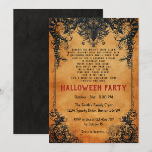 Invitación Poema espeluznante en el que hablé de fiesta de Ha