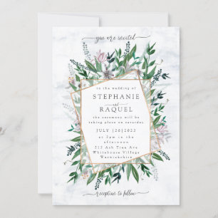 Invitación Poetas Jardín Flor salvaje acuarela floral bouque