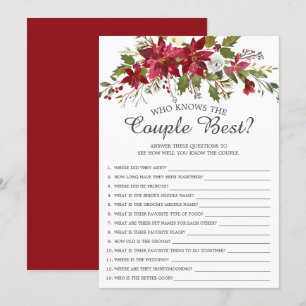 Invitación Poinsettia que conoce a la pareja mejor partida de