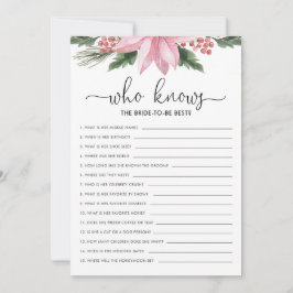 Invitación Poinsettia rosa que conoce el juego de ducha de no