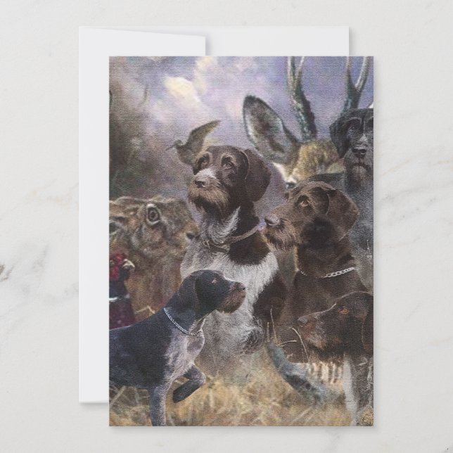 Invitación Pointer alemán de pelo duro (Anverso)