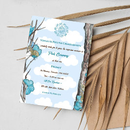 Invitación Poite Janeu Upanayanam Hindu Holy Thread Butfly