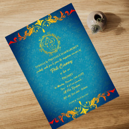 Invitación Poite Janeu Upanayanam Hindu Holy Thread Floral