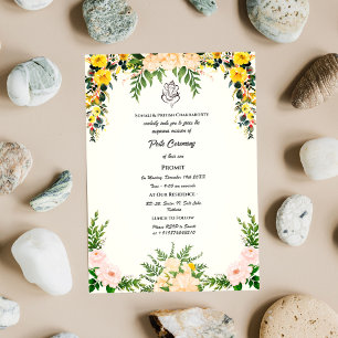 Invitación Poite Janeu Upanayanam Hindu Holy Thread Floral