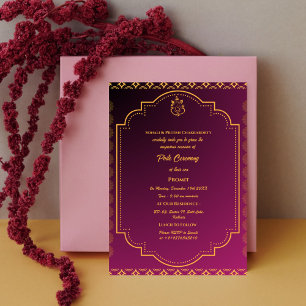 Invitación Poite Janeu Upanayanam Hindu Holy Thread Floral