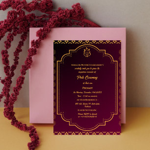 Invitación Poite Janeu Upanayanam Hindu Holy Thread Floral