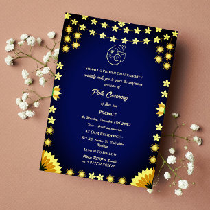 Invitación Poite Janeu Upanayanam Hindu Holy Thread Floral