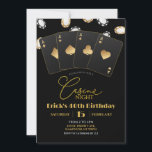Invitación Poker Card Casino Night 40th 50th Adult Birthday<br><div class="desc">Invitación a cumpleaños de adultos de la noche del Casino,  fiesta de cumpleaños de la 50.ª sorpresa del Casino,  fiesta de cumpleaños de la tarjeta de póquer,  Fiesta de retiro del Casino</div>