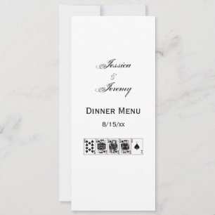 Invitación Póker Noche de Casino Escalera Real de Color Espad