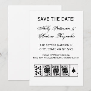 Invitación Póker Noche de Casino Escalera Real de Flor Picas
