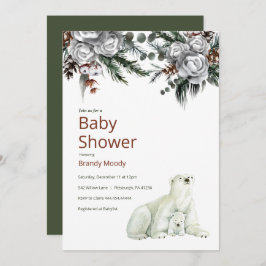 Invitación Polar Bear Baby Shower