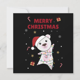 Invitación Polar Bear Christmas Snow Winter Animals Polar Inv