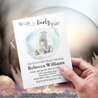 Invitación Polar Bear Winter Baby Shower