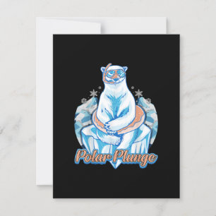 Invitación Polar Plunge Ice Jump Funny Bear Polar Winter Swim