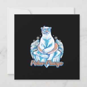 Invitación Polar Plunge Ice Jump Funny Bear Polar Winter Swim