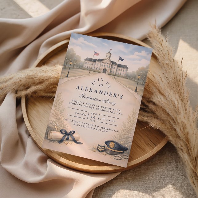 Invitación Police Academy Badge Ceremony Graduation (Subido por el creador)