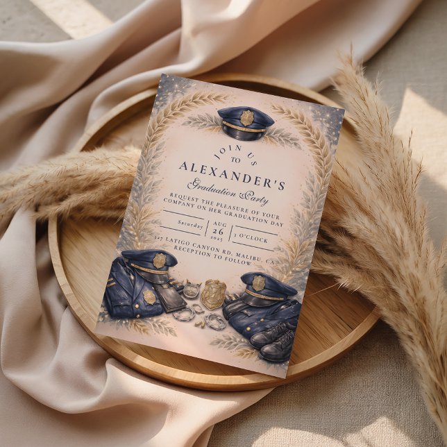 Invitación Police Academy Formal Badge Graduation (Subido por el creador)