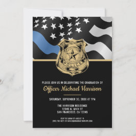 Invitación Police Academy Graduation Law Enforcement Officer