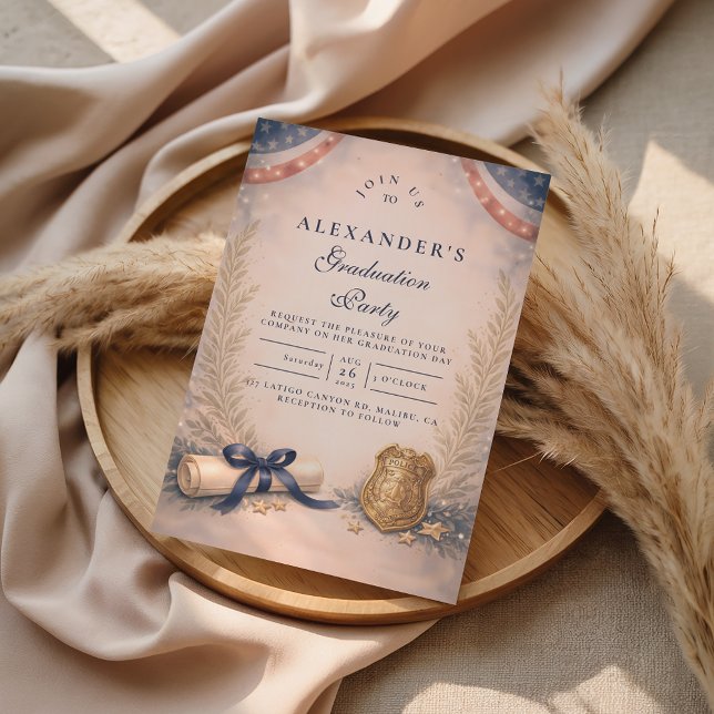 Invitación Police Officer Academy Milestone Graduation (Subido por el creador)