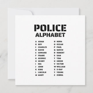 Invitación Policía del Alfabeto Fonético