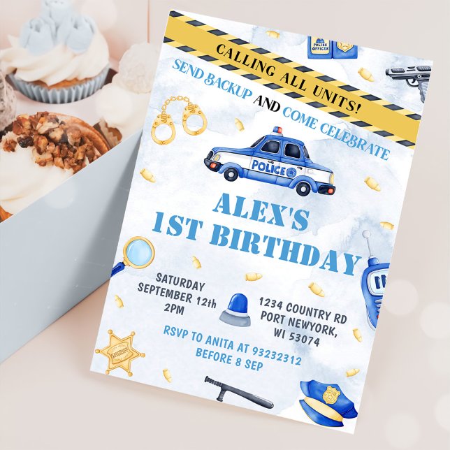 Invitación Policía Fiesta de cumpleaños 1 (Subido por el creador)