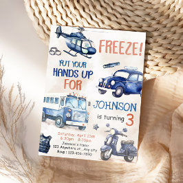 Invitación Policía Fiesta de cumpleaños 3