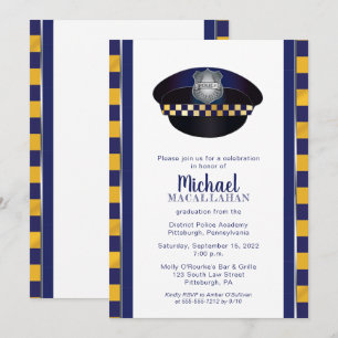 Invitación Policía Policía Graduación de la fiesta del so
