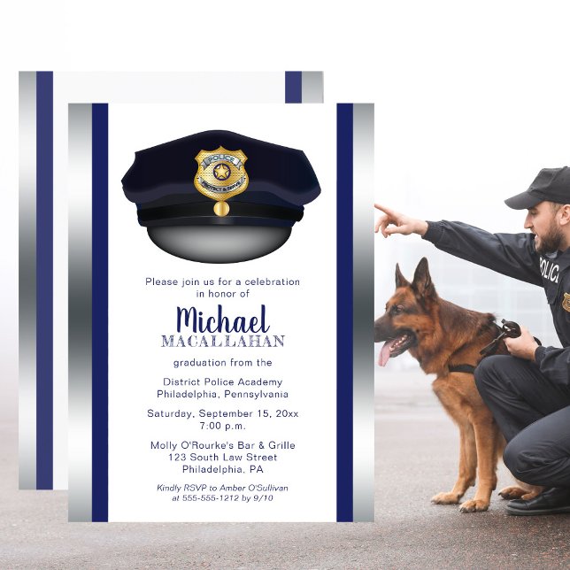 Invitación Policía | Policía | Partido de Graduación de Gorra (Subido por el creador)