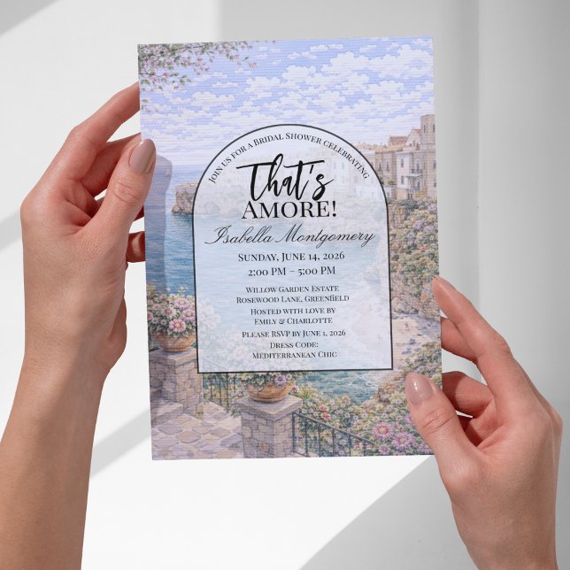 Invitación Polignano a Mare Italian Themed Bridal Shower (Polignano a Mare Italian Themed Bridal Shower Invitations
)