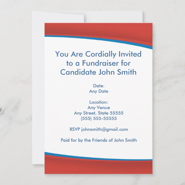 Invitación política roja (Anverso)