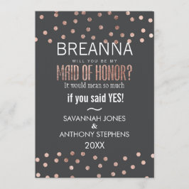 Invitación Polka de oro Rosa le gana a carbón negro doncella