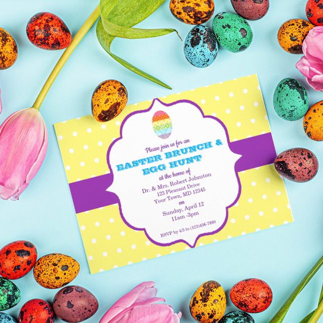 Invitación Polka Dot Easter (Subido por el creador)